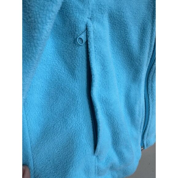 Columbia Full Zip Fleece Jacket Light Blue Size Small - Picture 3 of 6